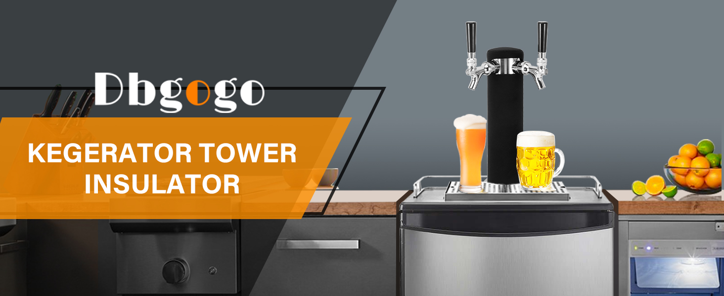 Dbgogo Beer Tower Insulator for Standard 3” Diameter 2 Tap