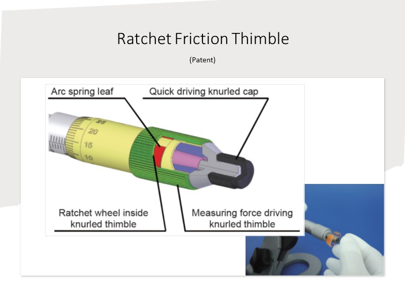Ratchet Friction Thimble of Accusize Ultra-Precision M-Type Outside Micrometer