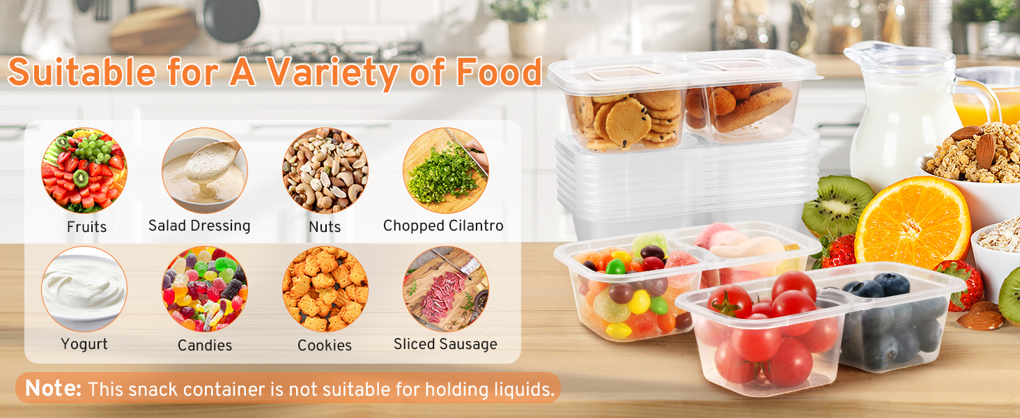 double compartment condiment container