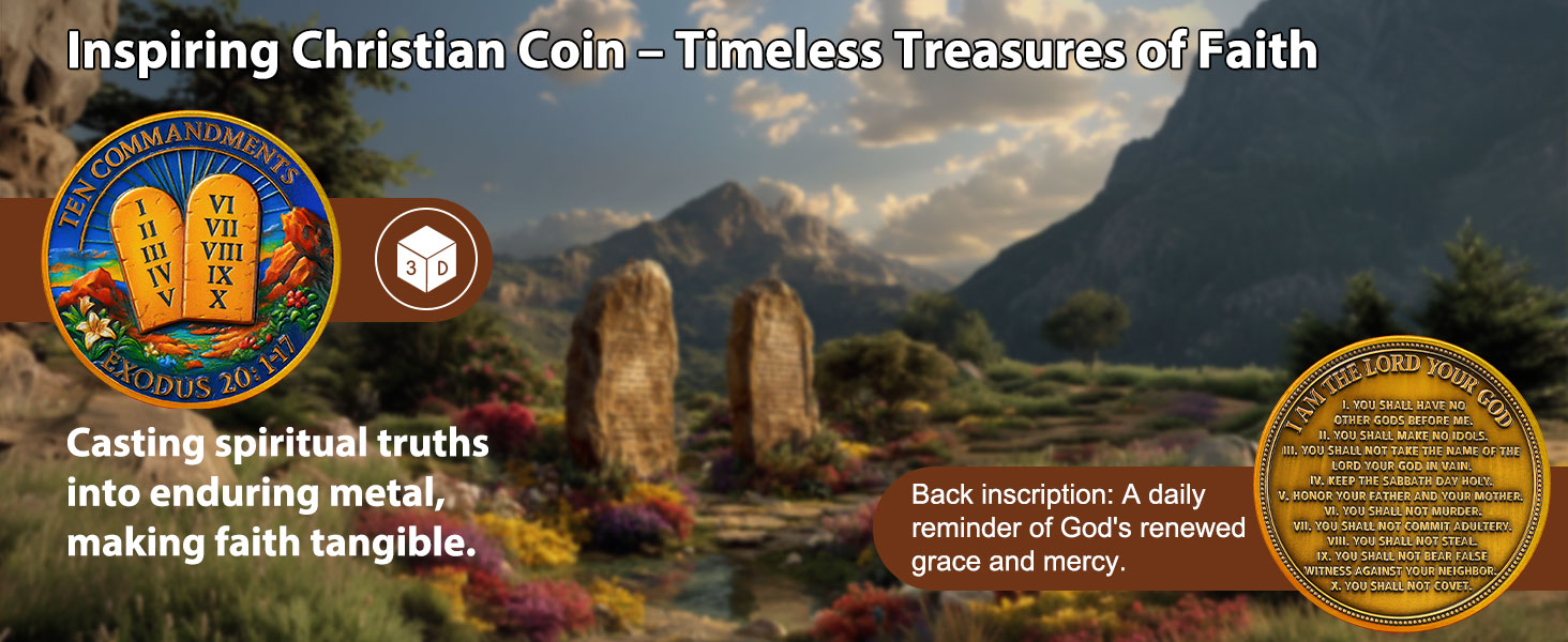 Ten Commandments Christian Challenge Coin