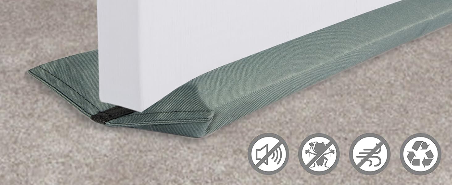 MOXVIO Draft Excluder for Doors, Double Under Door Draught Excluder, 2