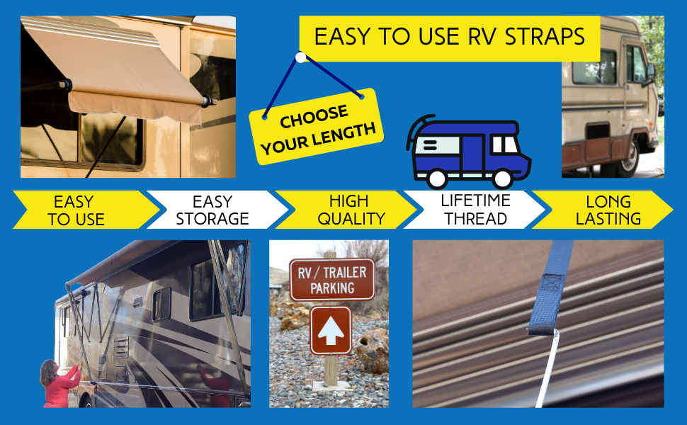 EZXtend RV Camper Window Awning Pull Strap. Replacement