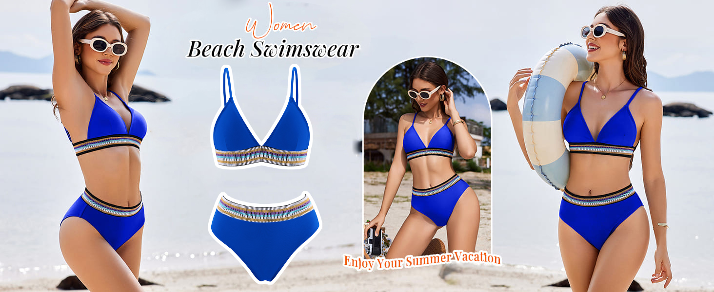 blue swimsuit