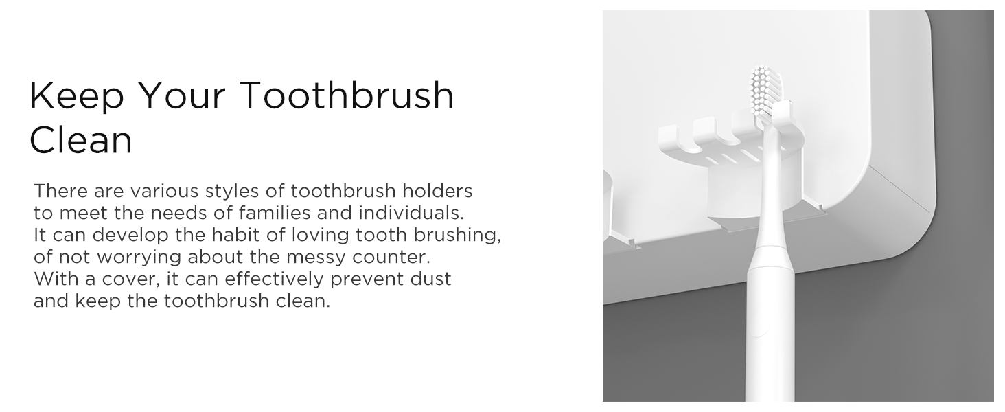 HBlife Toothbrush Holder Wall Mounted for Bathrooms, 2 Cups