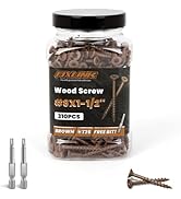 Wood Screws 1-1/2 Inch, FIXLINK Deck Screws #8 x 1-1/2