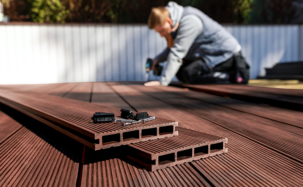 Jardí Composite Decking Boards / 6 Square Metres Conker Brown / Wood