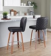 LumiSource Henry 26" Fixed-Height Counter Stool Set of 2 with Backs, Counter Height Chairs, Count...