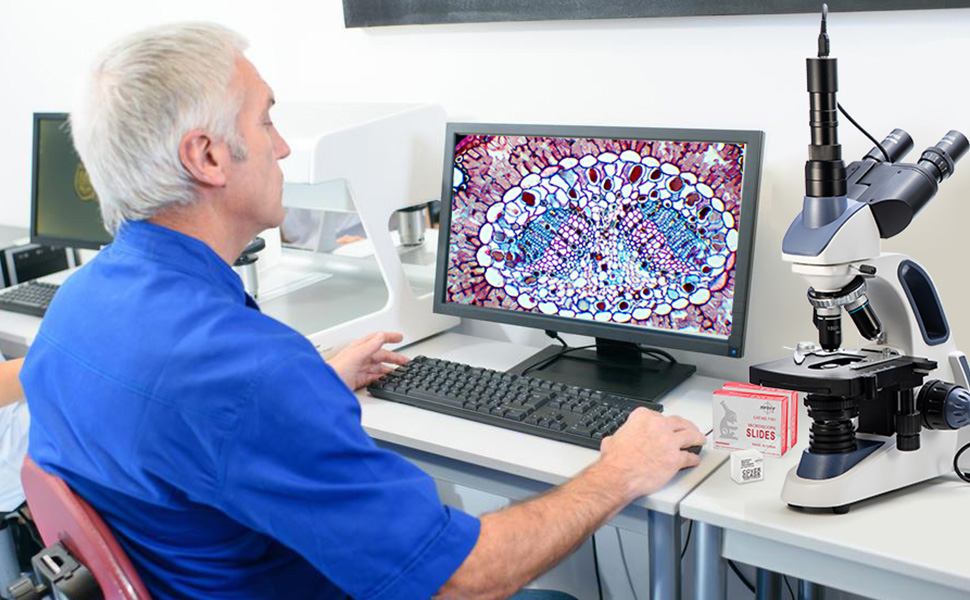 SwiftMikroskop SW380TEP5, 40X2500X, Trinocular Compound Lab