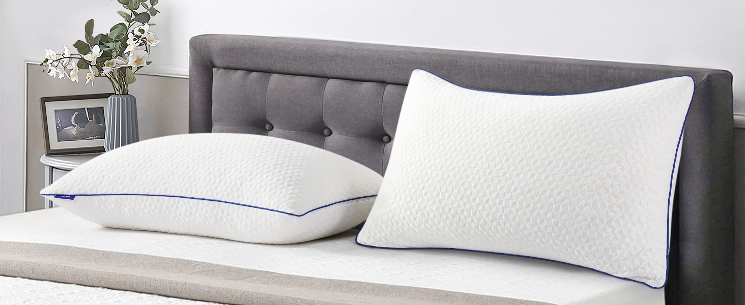 viewstar Pillows for Sleeping 2 Pack Cooling Shredded Memory Foam