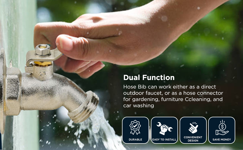 Midline Valve S3537 Sillcock Bibb with Oversized Flange 3/4 in. SWT, Chrome Plated