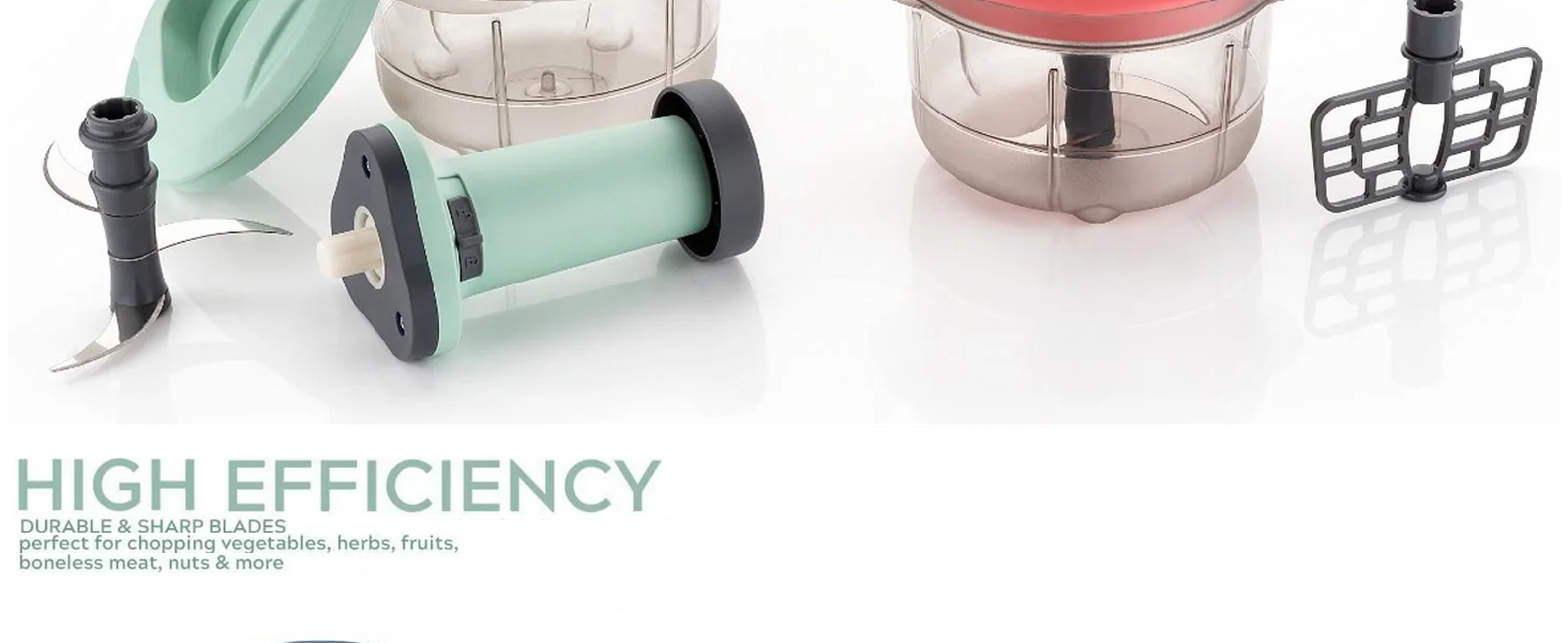 Plastic Food Chopper Steel Large Manual Hand-Press Vegetable Chopper