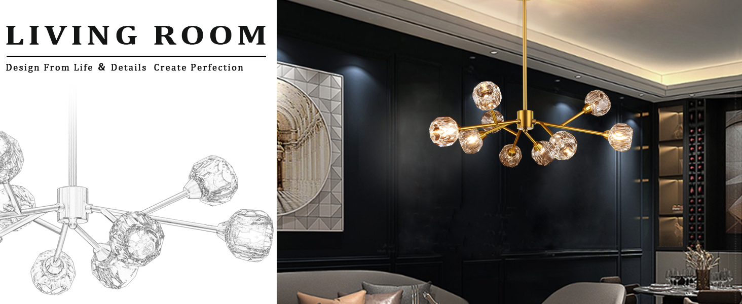 gold sputuik chandeliers