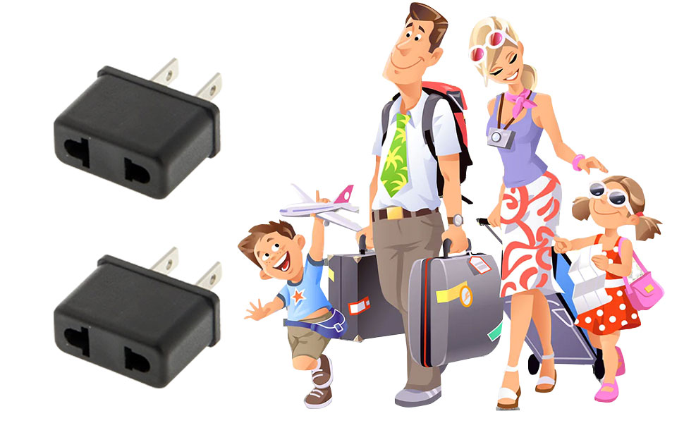 Power Adapter USA, US Strom Adapter, US Converter, 5 Stück Adapter EU