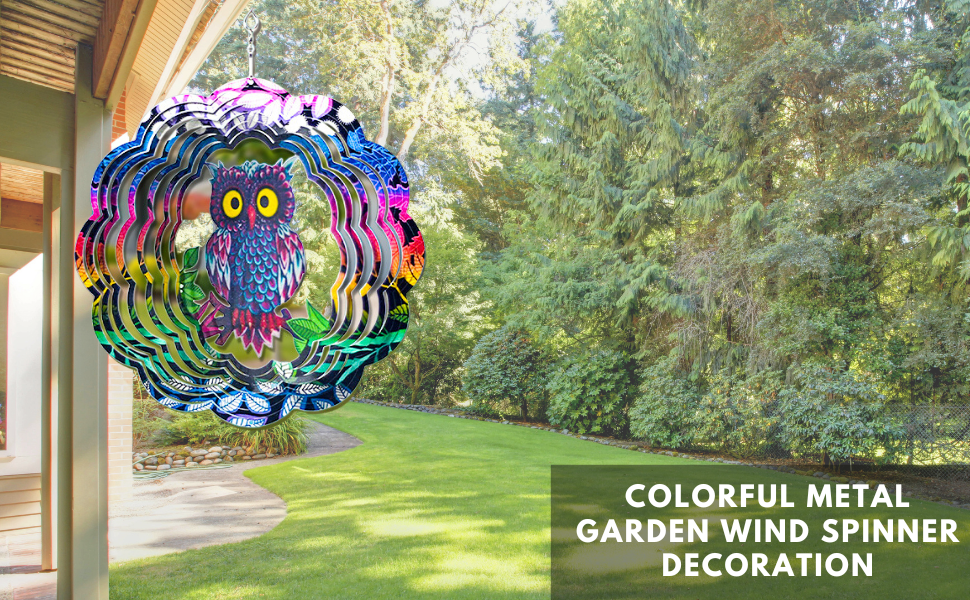 owl wind spinner for yard garden decoration