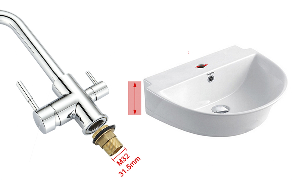 Faucet Fittings Nipple Locknut Kit Extension Threaded Pipe Longer Mounting Shank Single Hole 5