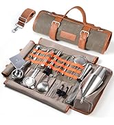 Etens Travel Bartender Kit – 22-Pcs Bartending Kit with Bar Tools Bartender Accessories, Waxed Ca...