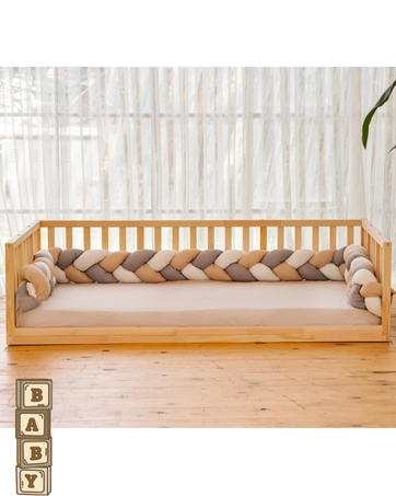 Montessori, Toddler Bed, Low, Profile, Kids Bed, Natural Wood Children's Bed
