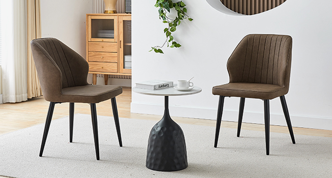  Mid Century Modern Kitchen Chair, Upholstered Seat Leisure Side Chair