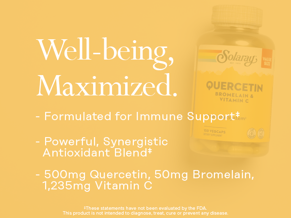 SOLARAY Quercetin with Bromelain and Vitamin C