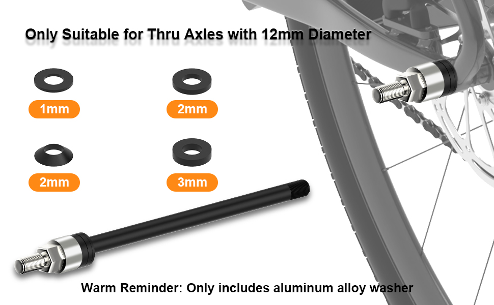 NICEDACK Pack of 4 Aluminium Alloy Washers for M12 Bicycle