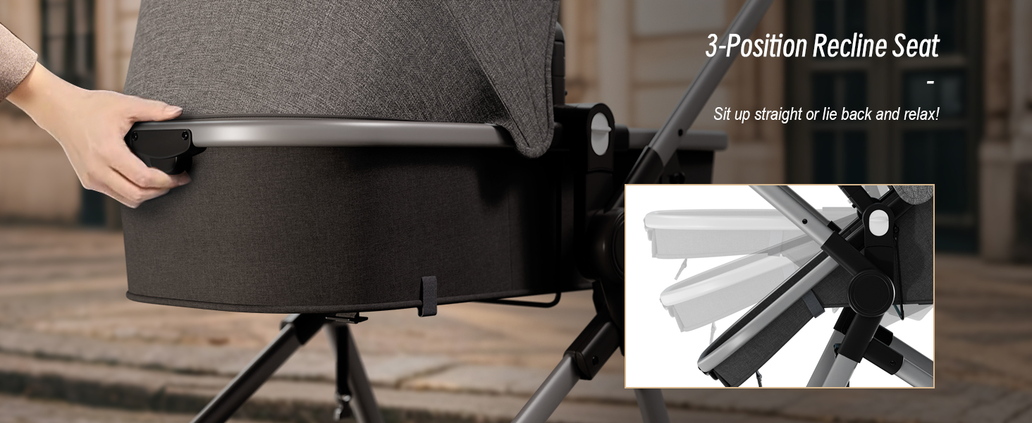 3 position recline adjustable
