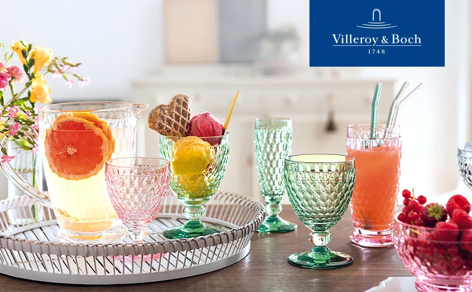 Villeroy & Boch Boston Coloured Wassergläser Blue 4er Set, 400 ml ...