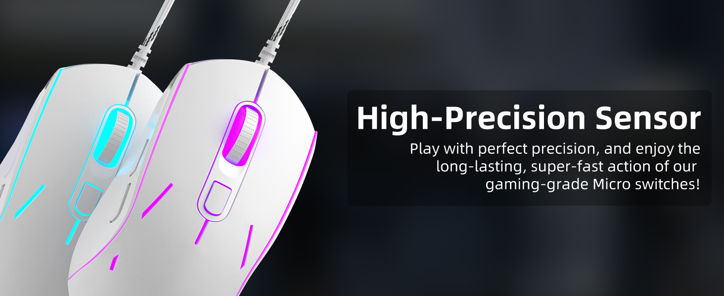 Camiysn Gaming Keyboard and Mouse, White... 18 104 Keys RGB Keyboard