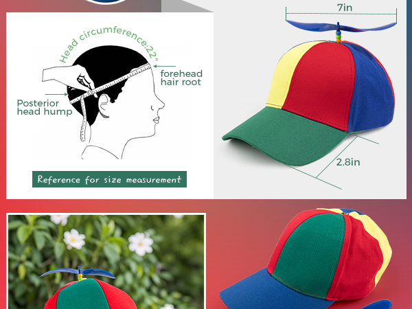 Detachable Adult Propeller Hat Baseball Cap