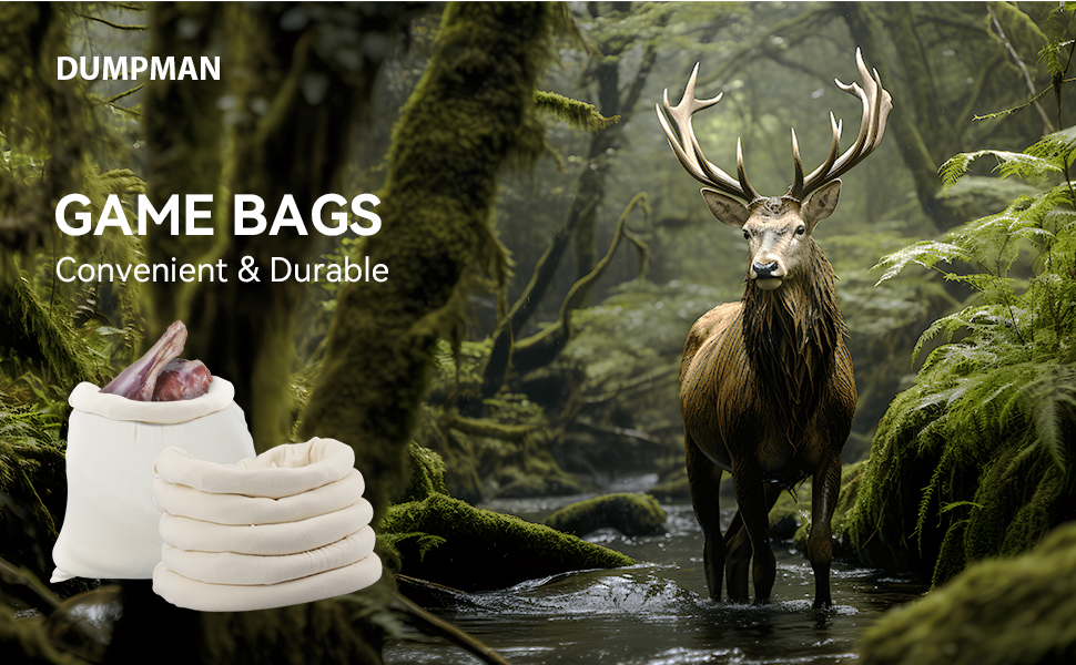 DUMPMAN Game Bags Elk Hunting Meat Bags 5Pack(4 Large