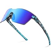 KastKing Tarkio Polarized Fishing Sunglasses, Large Single PC Lenses, Rimless Wrap Design, UV400 ...