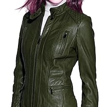 Women's Leather Jacket Real Lambskin Napa Leather.