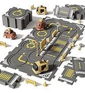 Puzzle Racer Kids Car Track Set Traffic Themed Series, Puzzle Track Car Play Set, Toddler Boy Toy...
