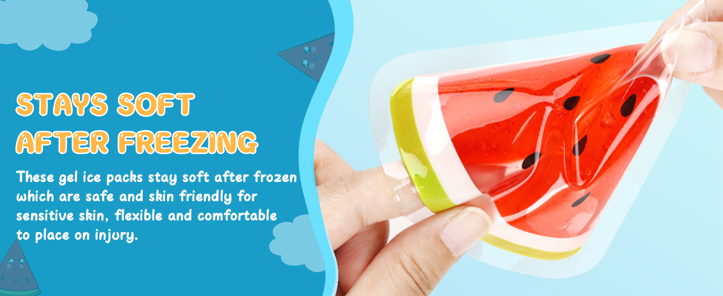 Kids Ice Packs for Boo Boos, 6 Packs, FSA HSA Eligible
