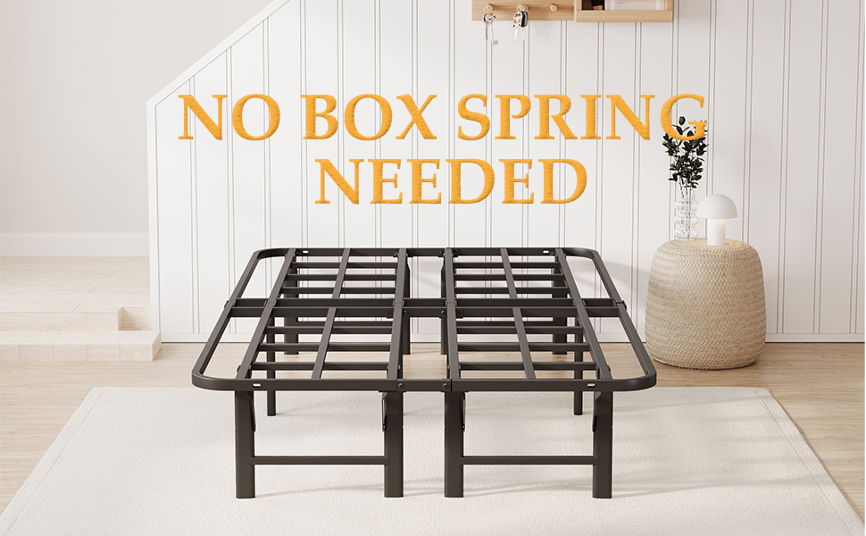 Amazon.com: Wurfuss 14 in High Twin Bed Frame No Box Spring