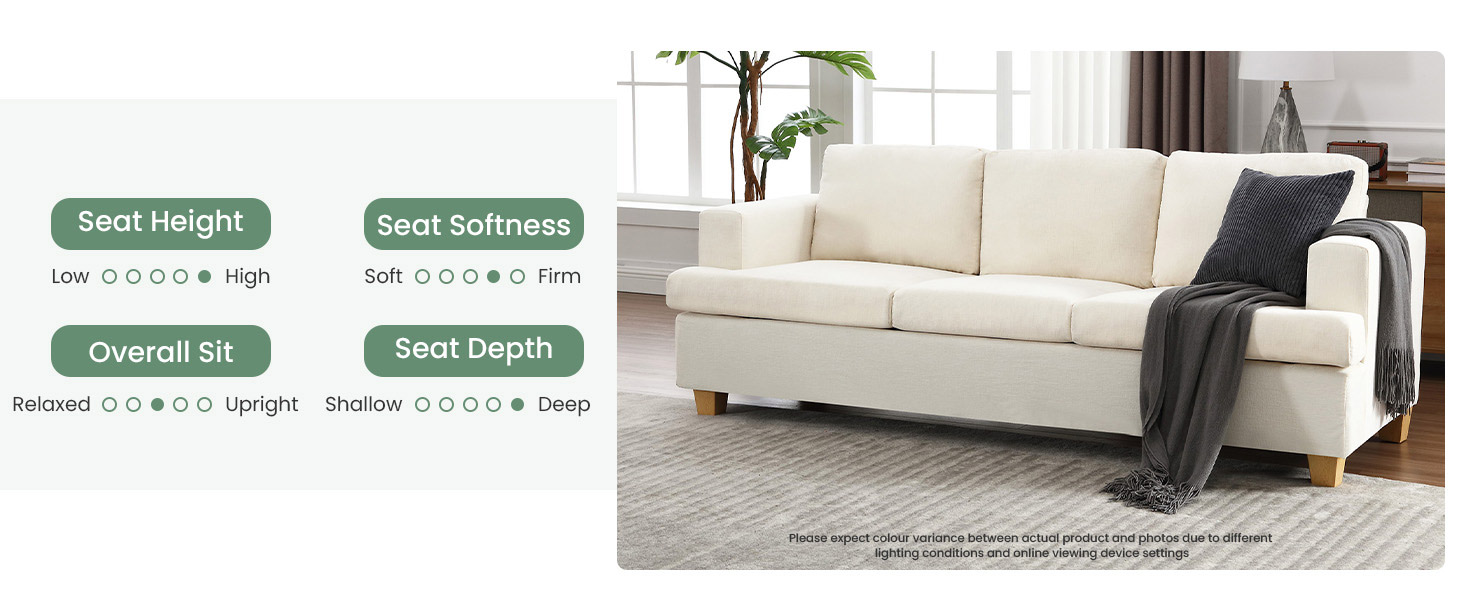 3 seater sofa with deep seat for living room