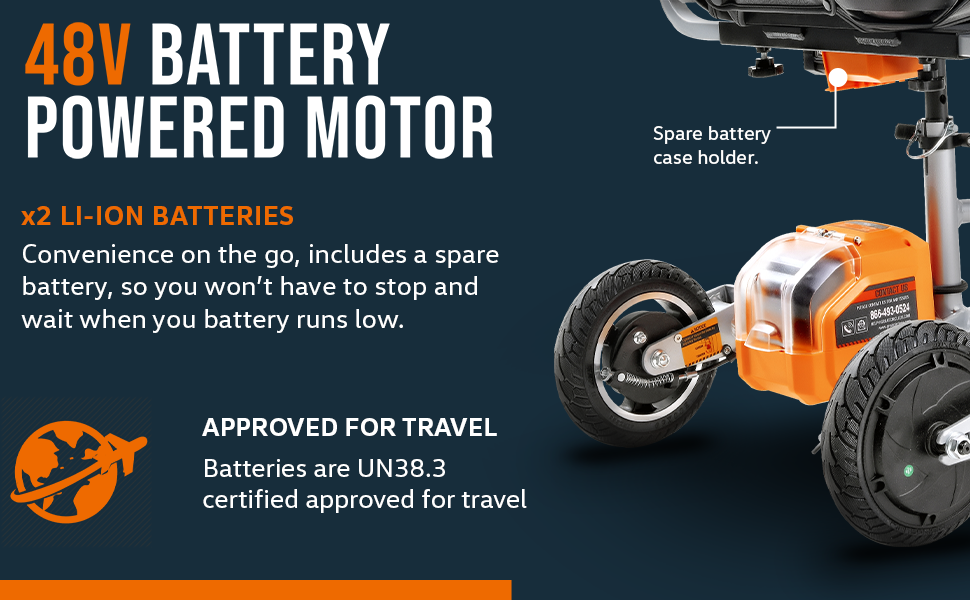 mobility scooter electric folding light weight compact senior adult battery 3 wheel motor aluminum