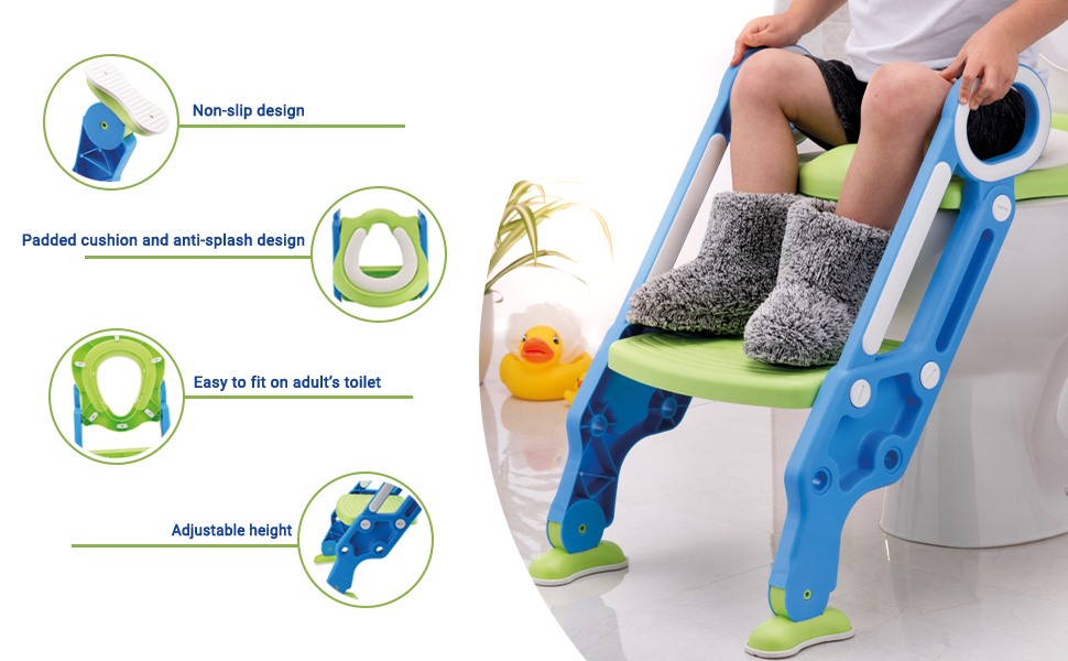toilet seat ladder noslip potty training bathroom aid toddler kid stable safe keter childrens