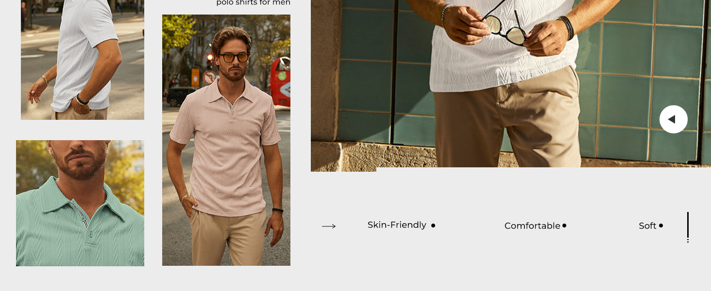 mens textured polo shirt