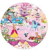 SYNARRY Floor Puzzles for Kid Ages 4-6, Large 70 Piece Unicorn Princess Fairy Puzzles for Kids Ag...