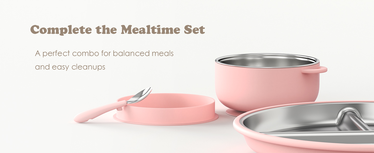 stainless steel plates toddler bowls