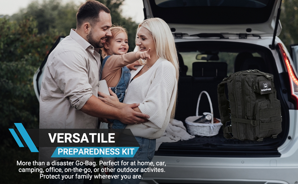 Versatile disaster kit for family camping car home