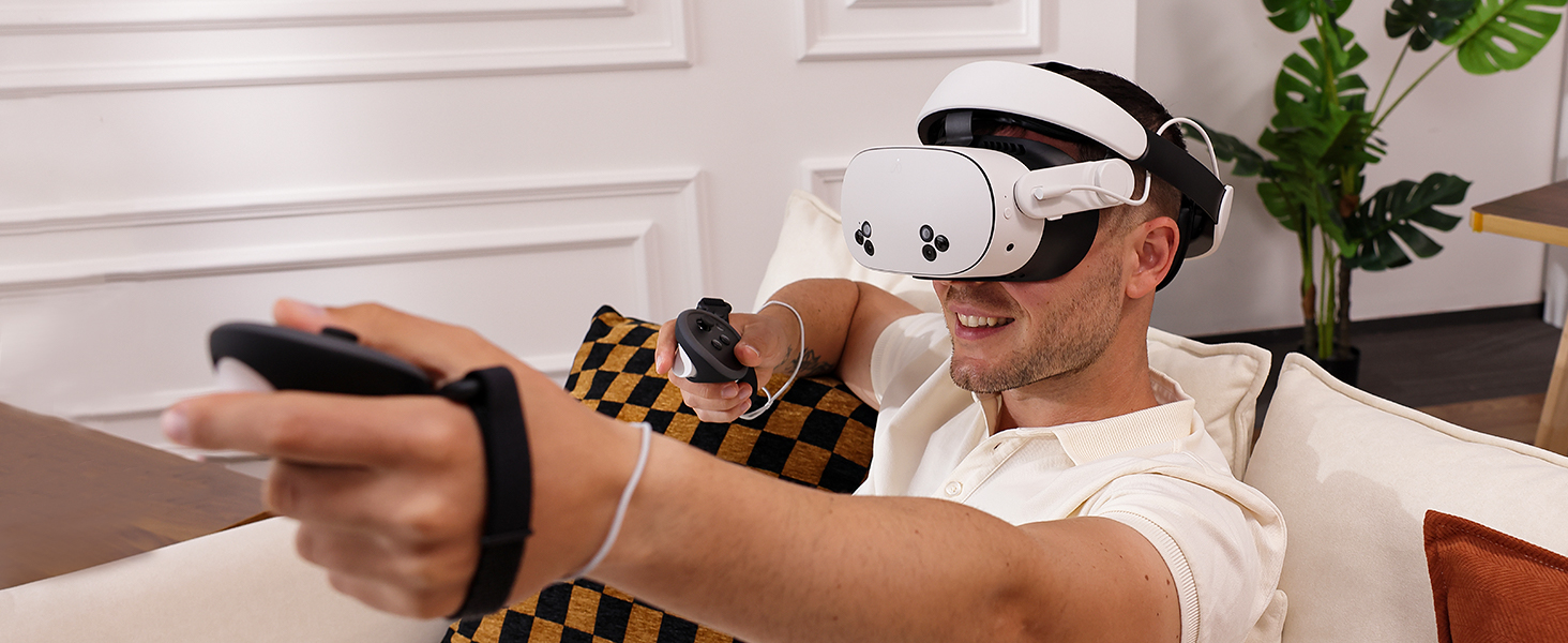 un homme portant une paire de lunettes de réalité virtuelle