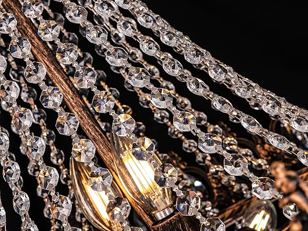 アンティーク　クレイドル TOCHIC French Empire Crystal Chandelier, 9-Light Farmhouse