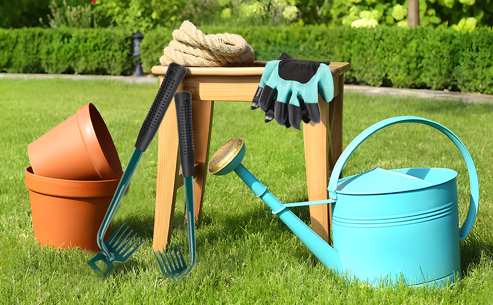 Qsxou Weeding Artifact Uprooting Weeding Tool Claw Gloves Kit