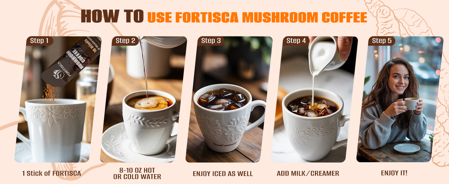 HOW TO USE FORTISCA MUSHROOM COFFEE