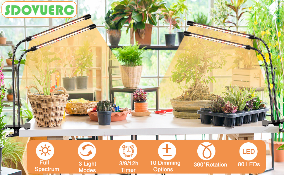 clip grow light with adapter application