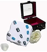 COOLYOUNG Extra Short Square Press On Nails, Cute Nails, Clip On Nails, 'Azure', Nail Press On, 1...