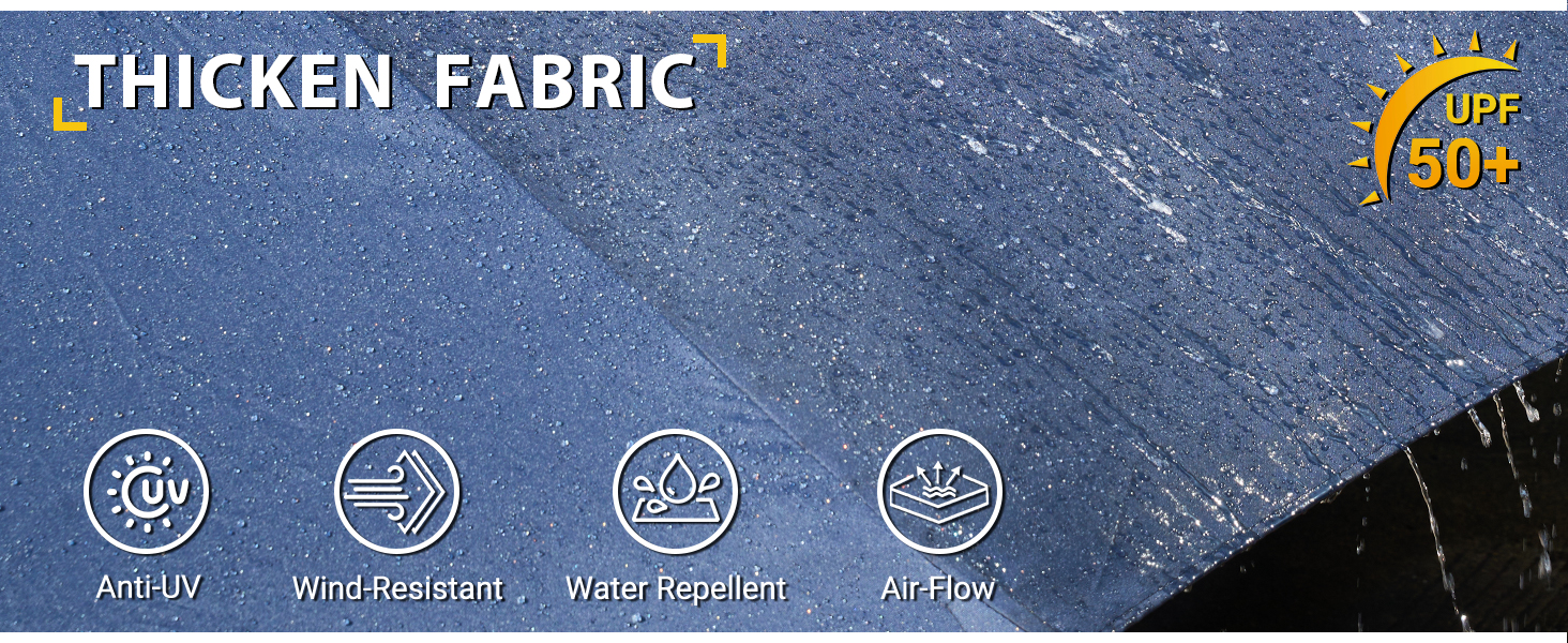 patio furniture umbrella with thicken fabric-dark navy blue
