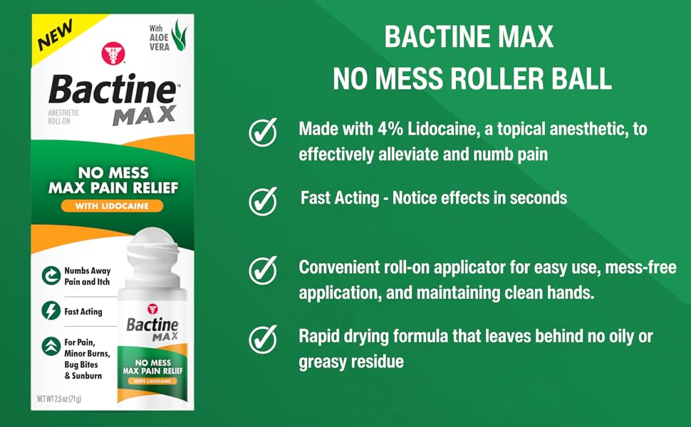 Bactine Max No Mess Roller Ball