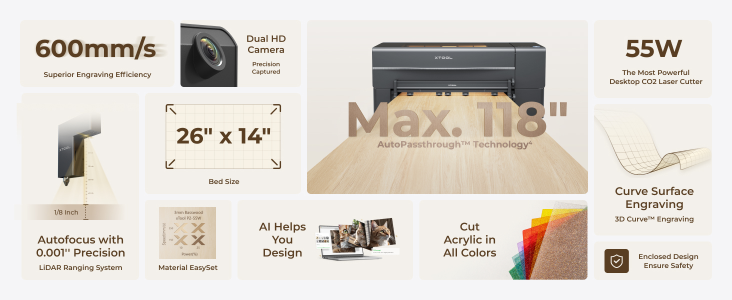 xtool p2s key features